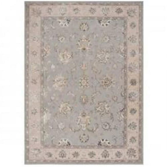 Nourison Ma Serenade Area Rug Grey 5'3" x 7'5" 6' x 9' Indoor Living Room, Bedroom, Dining Room Silver