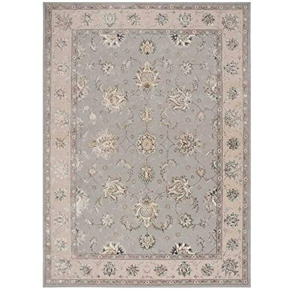 Nourison Ma Serenade Area Rug Grey 8' x 11' 8' x 10' Indoor Living Room, Bedroom, Dining Room Ivory