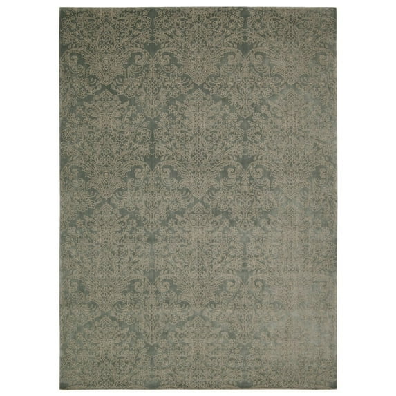 Nourison Ma02 Platine MA202 Area Rug Blue 7'6" x 10'6" 8' x 10' Living Room, Bedroom, Dining Room Beige Modern & Contemporary