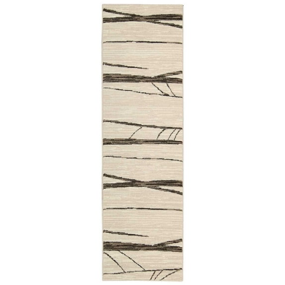 Nourison Ma05 Glistening Nights Area Rug 2'2" x 7'6" Runner 8' Runner Indoor,Runner Living Room,Bedroom Beige Rectangle,Runner