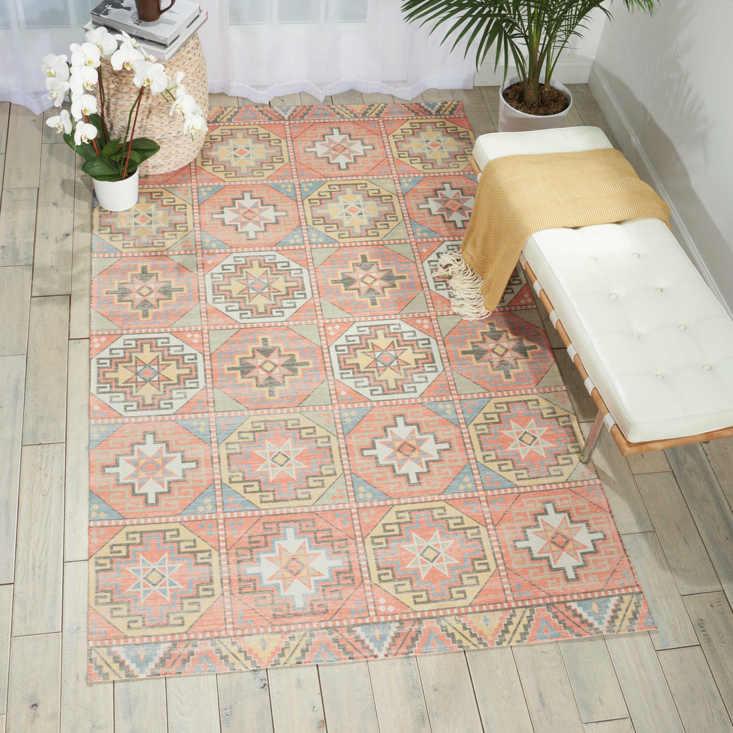 Nourison Madera Tribal Light Orange Area Rug - Walmart.com