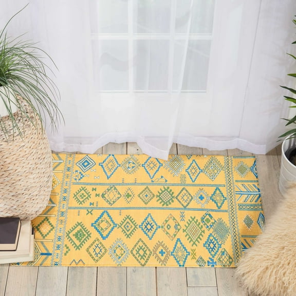 Nourison Madera 2'3" x 3'9" Saffron Tribal Indoor Rug