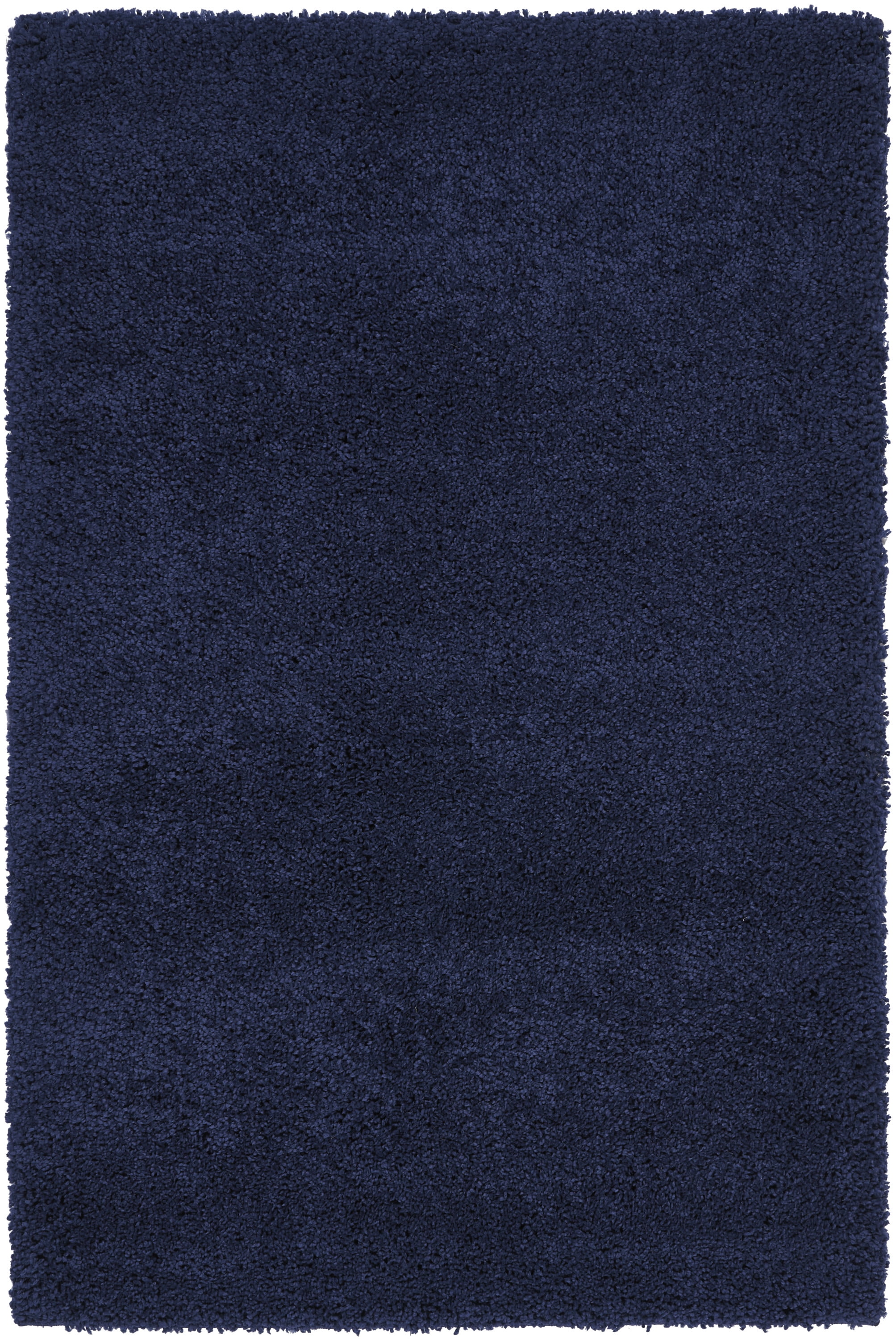 Navy Blue Rectangular Shag Area Rug 3'11" x 5'11"