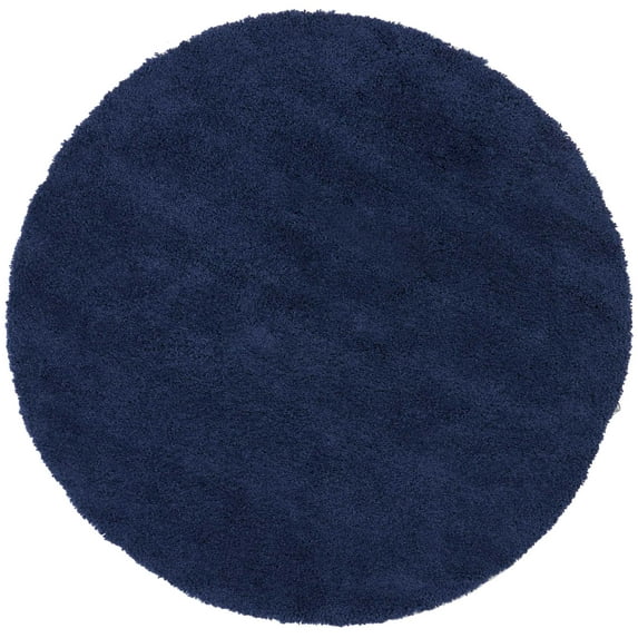 Nourison Malibu Shag MSG01 Navy Indoor Area Rug - 6'7" x ROUND