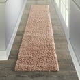 thumbnail image 1 of Nourison Malibu Shag Solid Shag Blush 2'2" x 7'6" Area Rug, (8' Runner), 1 of 9