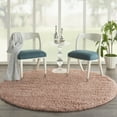 thumbnail image 1 of Nourison Malibu Shag Solid Shag Blush 6'7" x ROUND Area Rug, (7' Round), 1 of 10