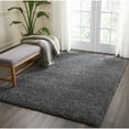 thumbnail image 1 of Nourison Malibu Shag Solid Shag Dark Grey 5'3" x 7'3" Area Rug, (5' x 7'), 1 of 8