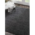 thumbnail image 1 of Nourison Malibu Shag Solid Shag Dark Grey 6'7" x SQUARE Area Rug, (7' Square), 1 of 8