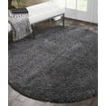 thumbnail image 1 of Nourison Malibu Shag Solid Shag Dark Grey 7'10" x ROUND Area Rug, (8' Round), 1 of 8