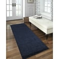thumbnail image 1 of Nourison Malibu Shag Solid Shag Navy 2'2" x 7'6" Area Rug, (8' Runner), 1 of 7