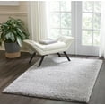 thumbnail image 1 of Nourison Malibu Shag Solid Shag Silver Grey 3'11" x 5'11" Area Rug, (4' x 6'), 1 of 8