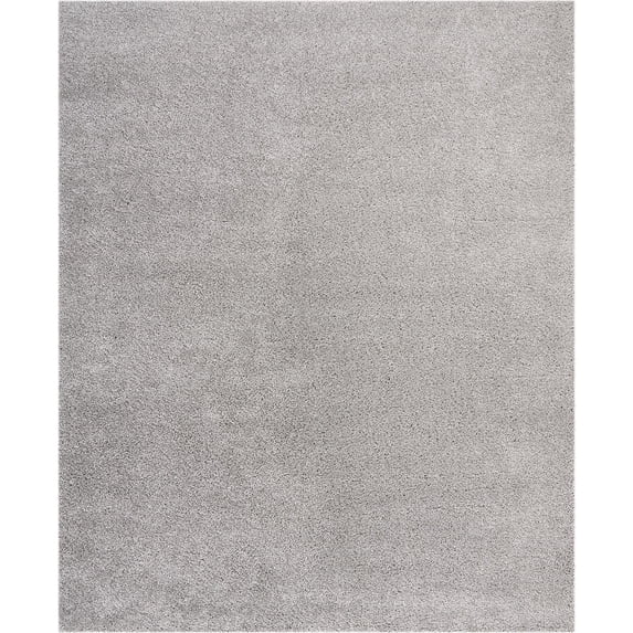 Nourison Malibu Blue Shag Area Rug Silver Grey 6' x 9'