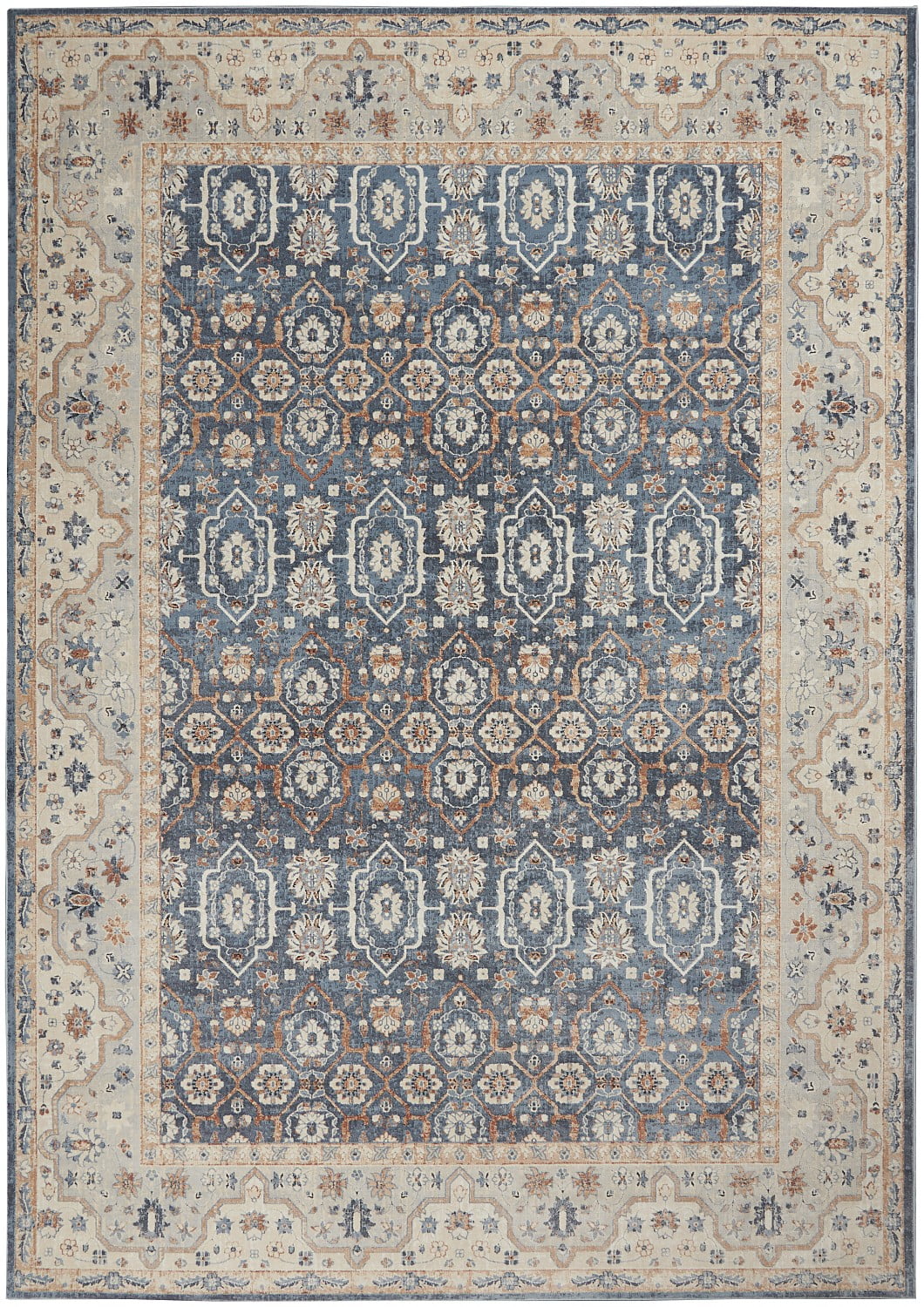Ivory Elegance Chenille 94" Hand-Knotted Rectangular Area Rug