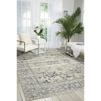 Nourison Home Malta MAI05 Ivory/Blue/Gray Indoor Area Rug - 7'10 x 10'10