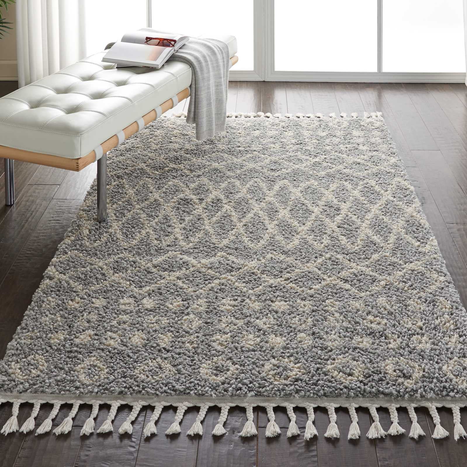 Nourison Marrakesh Shag Moroccan Silver 3'11