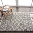 thumbnail image 1 of Nourison Marrakesh Shag Tribal Silver 2'2" x 4' Area Rug, (2x4), 1 of 9