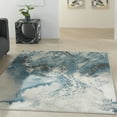 thumbnail image 1 of Nourison Maxell 5'3" x 7'3" Ivory/Teal Abstract Area Rug, (5' x 7'), 1 of 8