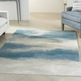 thumbnail image 1 of Nourison Maxell 5'3" x 7'3" Ivory/Teal Abstract Indoor Rug, 1 of 8