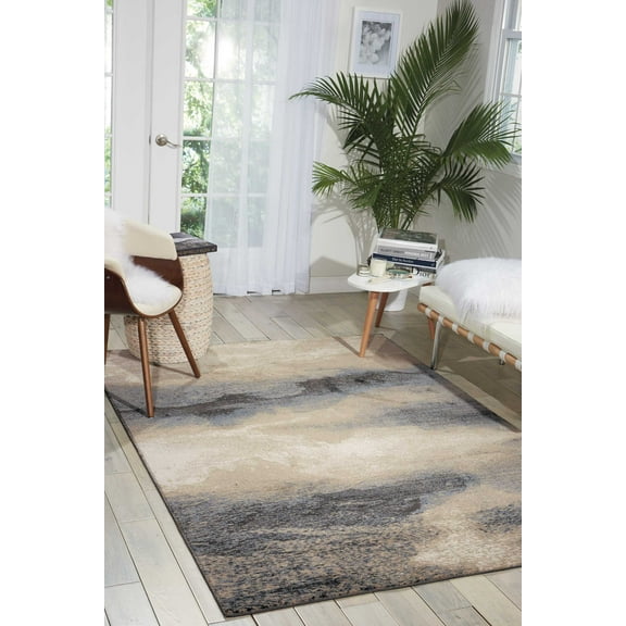 Nourison Maxell Abstract Flint 5'3" x 7'3" Area Rug, (5x7)