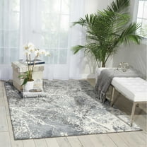 Nourison Maxell Abstract Grey 5'3" x 7'3" Area Rug, (5x7)