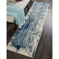 thumbnail image 1 of Nourison Maxell Abstract Ivory/Blue 2'2" x 7'6" Area Rug, (2x8), 1 of 7