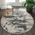 thumbnail image 1 of Nourison Maxell Abstract Ivory/Grey 5'3" x ROUND Area Rug, (5 Round), 1 of 8