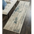 thumbnail image 1 of Nourison Maxell Abstract Ivory/Teal 2'2" x 7'6" Area Rug, (2x8), 1 of 7