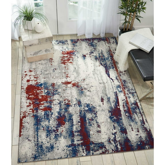 Nourison Maxell Abstract Multicolor 5'3" x 7'3" Area Rug, (5x7)