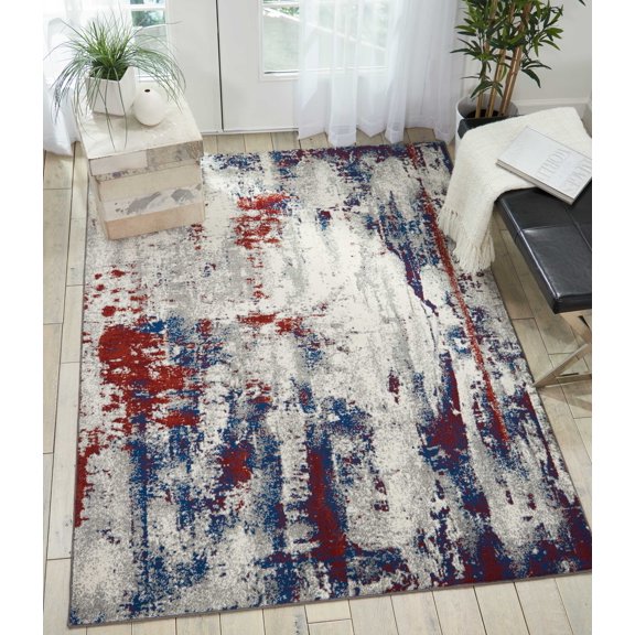 Nourison Maxell Abstract Multicolor 7'10" x 10'6" Area Rug, (8x11)