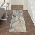 thumbnail image 1 of Nourison Maxell Contemporary Abstract Grey 2'2" x 10' Area Rug, Plush, Bedroom, Kitchen, Living Room, (10' Runner), 1 of 8