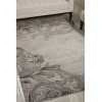 Graphite Floral Synthetic 5' x 7' Stain-Resistant Handmade Rug