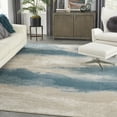 thumbnail image 1 of Nourison Maxell Modern Ivory/Teal 7'10" x 10'6" Area Rug, (8' x 11'), 1 of 8