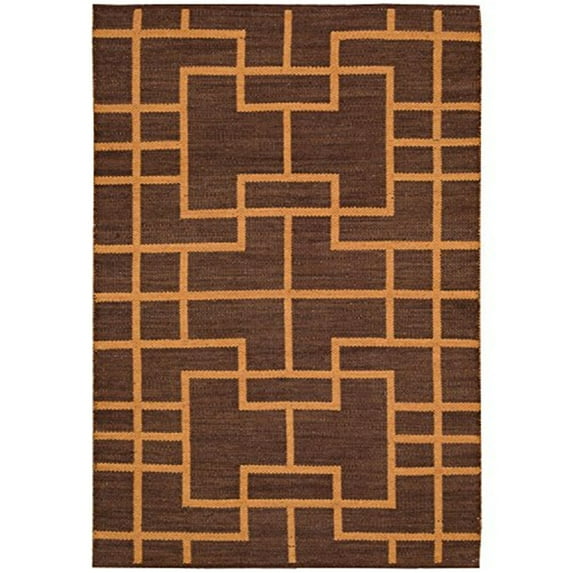 Nourison Maze Area Rug Brown 7'9" x 10'10" Stripe, Geometric 8' x 10' Indoor Off-White