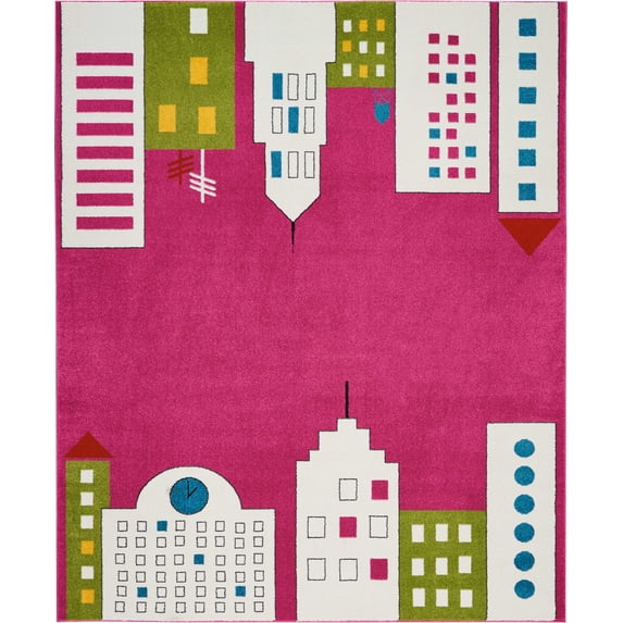 Nourison Miles DS201 Pink Area Rug 8' x 10'