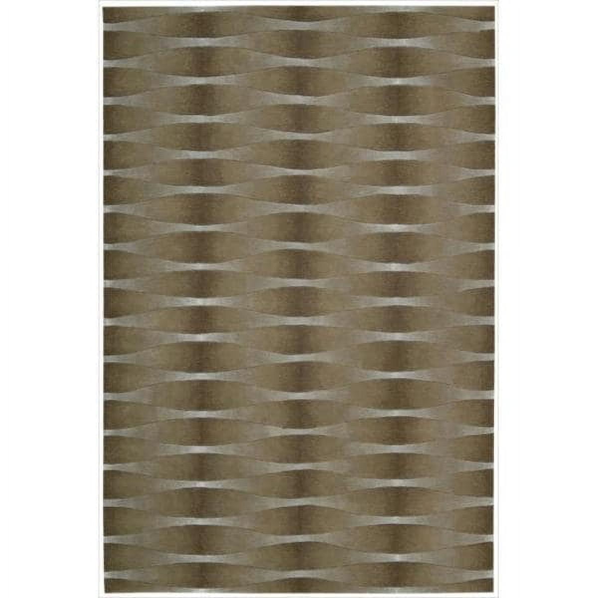 Khaki and Beige Hand-Tufted Area Rug 5'6" x 7'5"