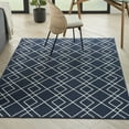 thumbnail image 1 of Nourison Modern Lines 5' x 7' Navy Modern Indoor Rug, 1 of 8