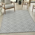 thumbnail image 1 of Nourison Modern Lines 5' x 7' Silver Modern Indoor Rug, 1 of 8