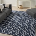 thumbnail image 1 of Nourison Modern Lines Geometric Navy 8' x 10' Area Rug, (8x10), 1 of 8