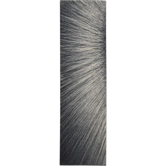 Nourison Home Moroccan Celebration KI389 Blue/Gray/Ivory Indoor Area Rug - 2'2 X 7'6