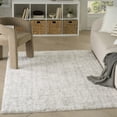 thumbnail image 1 of Nourison Modern Shag 5'3" x 7' Ivory Grey Modern Indoor Rug, 1 of 9