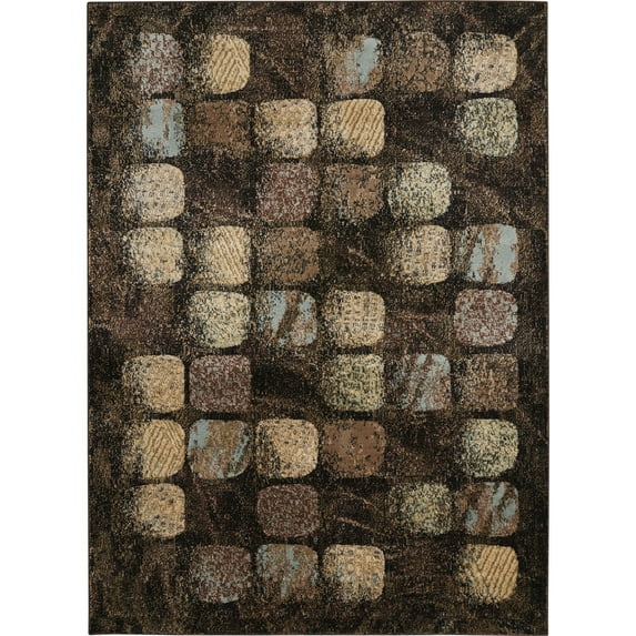Nourison Modesto Stone Crisp Geometric Area Rug