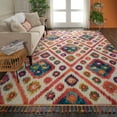 thumbnail image 1 of Nourison Moroccan Casbah Shag Ivory/Pink 8'10" x 12' Area Rug, (9x12), 1 of 8