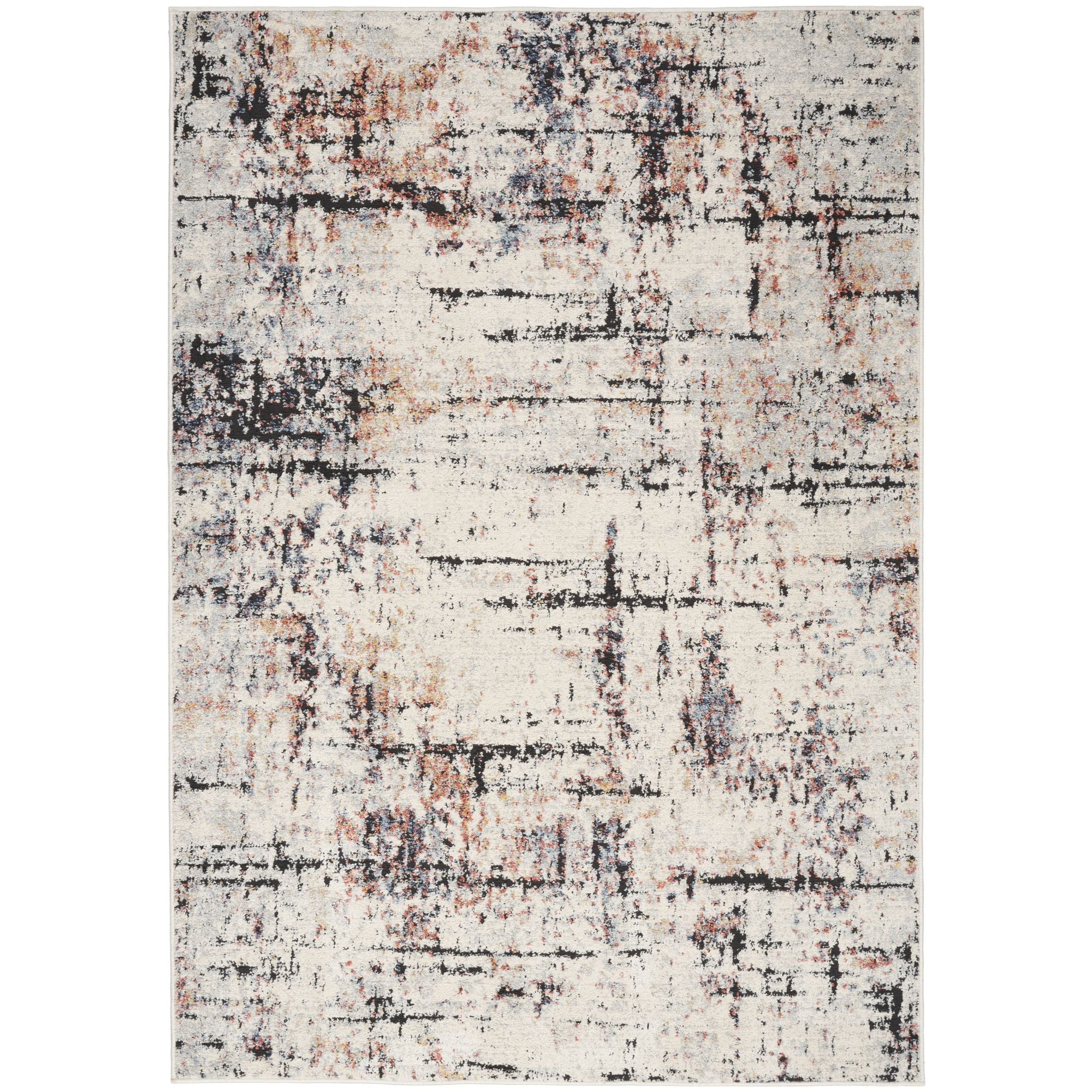 Multicolor Ivory Area Rug Nourison Motion Dash Indoor Area Rug Ivory Multicolor 5'3