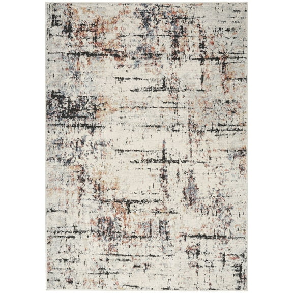 Nourison Motion Dash Indoor Area Rug Ivory Multicolor 5'3" x 7'