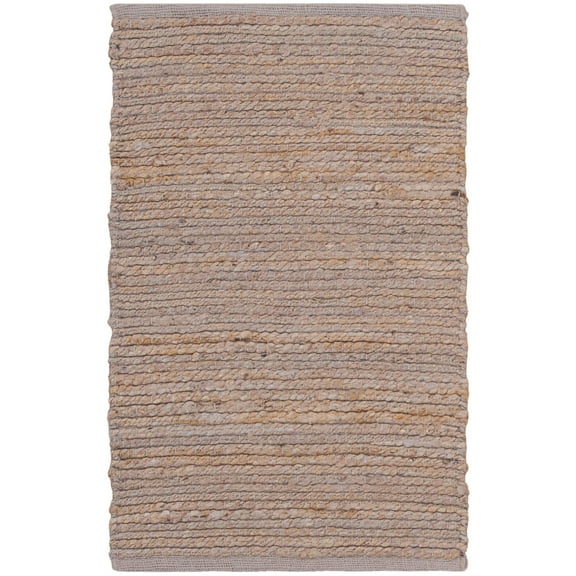 Nourison Natural Jute 2' x 3' Gray Fabric Area Rug
