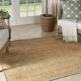 thumbnail image 1 of Nourison Natural Jute 4' x square Bleached Farmhouse Indoor Rug, 1 of 8