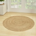 thumbnail image 1 of Nourison Natural Jute Coastal, Nautical & Beach Natural 3' x Round Area Rug (3 Round), 1 of 8