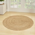 thumbnail image 1 of Nourison Natural Jute Coastal, Nautical & Beach Natural 4' x Round Area Rug (4 Round), 1 of 8