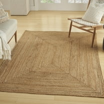 Nourison Natural Jute Coastal, Nautical & Beach Natural 5' x 7' Area Rug (5x7)