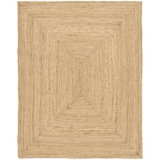 Nourison Handwoven Natural Jute Indoor Area Rug Natural 8' x 10'